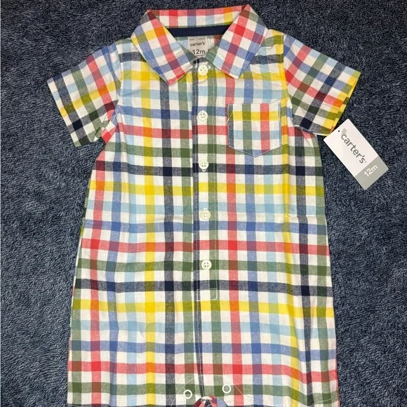 Carter's Multicolor Plaid Bodysuit - Picture 1 of 5